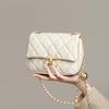 Bag Women's Versatile New Chain Bag Autumn Messenger Bag Leather Rhombus Premium Commuter Small Square Bag