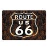 Vintage USA Route 66 Sign Metal Tin Plate Bar Pub Club Man Cave Wall Decoration Plaque Retro Poster Home Decor 30X20CM