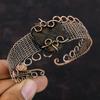 Chiastolith Edelstein Armreif Kupferdraht gewickelt Armreif handgemachtes Armreif verstellbares Armreif Geschenk für Sie Kupferdraht Wickelschmuck
