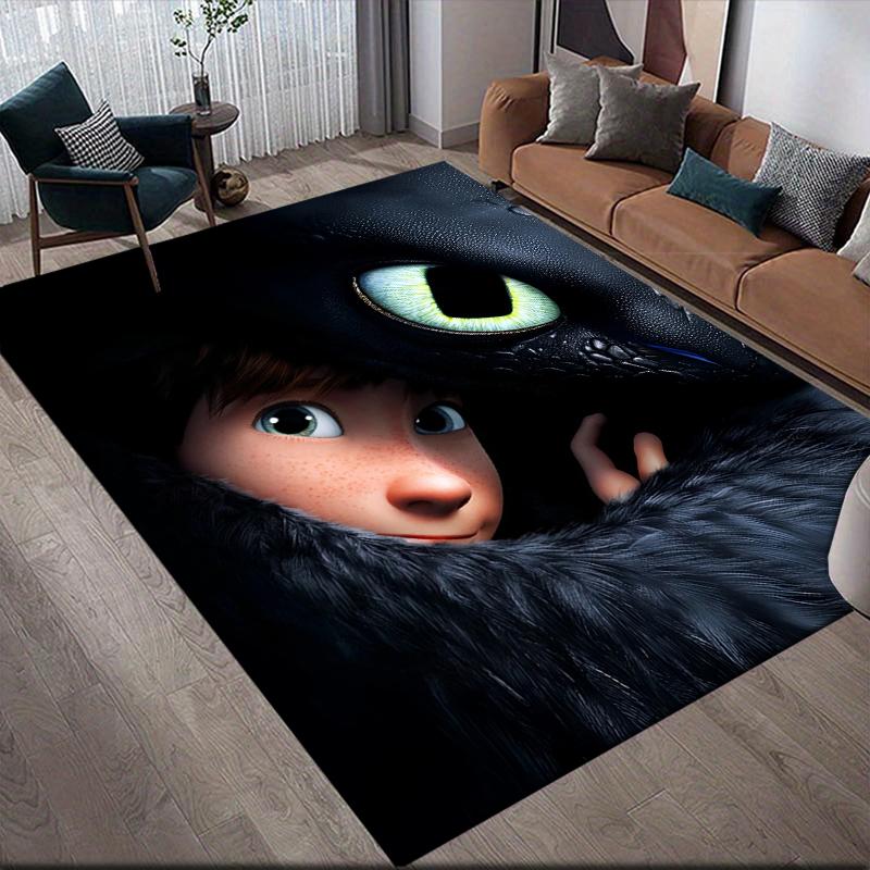How To Train Your Dragon Hiccup & Toothless Area Rug, HTTYD Fan Cozy Carpet, Ideal Gift.chl