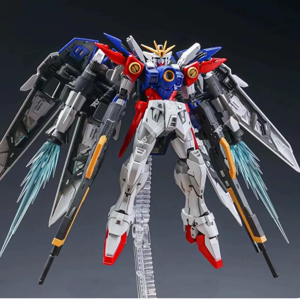 RG 1/144 Transformable Wing Zero Gunpla Assembly Model Kit Mobile Suit Action Figure With Glow-In-The-Dark Effect Boys Toy Gift