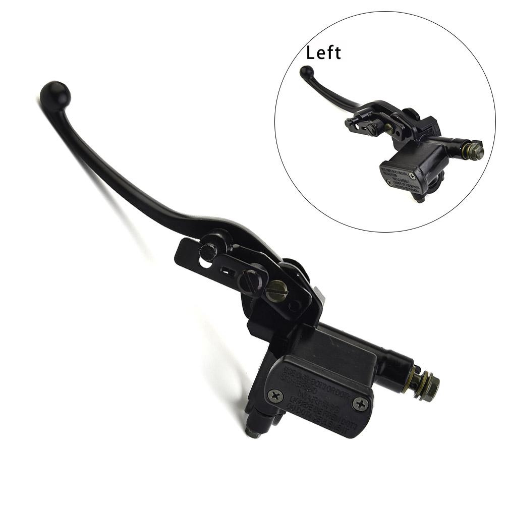 For ATV Dirt Bike Left Hand Brake Master Cylinder for 50cc 150cc with 10mm Oil Pipe Lever for Off Road Vehicles