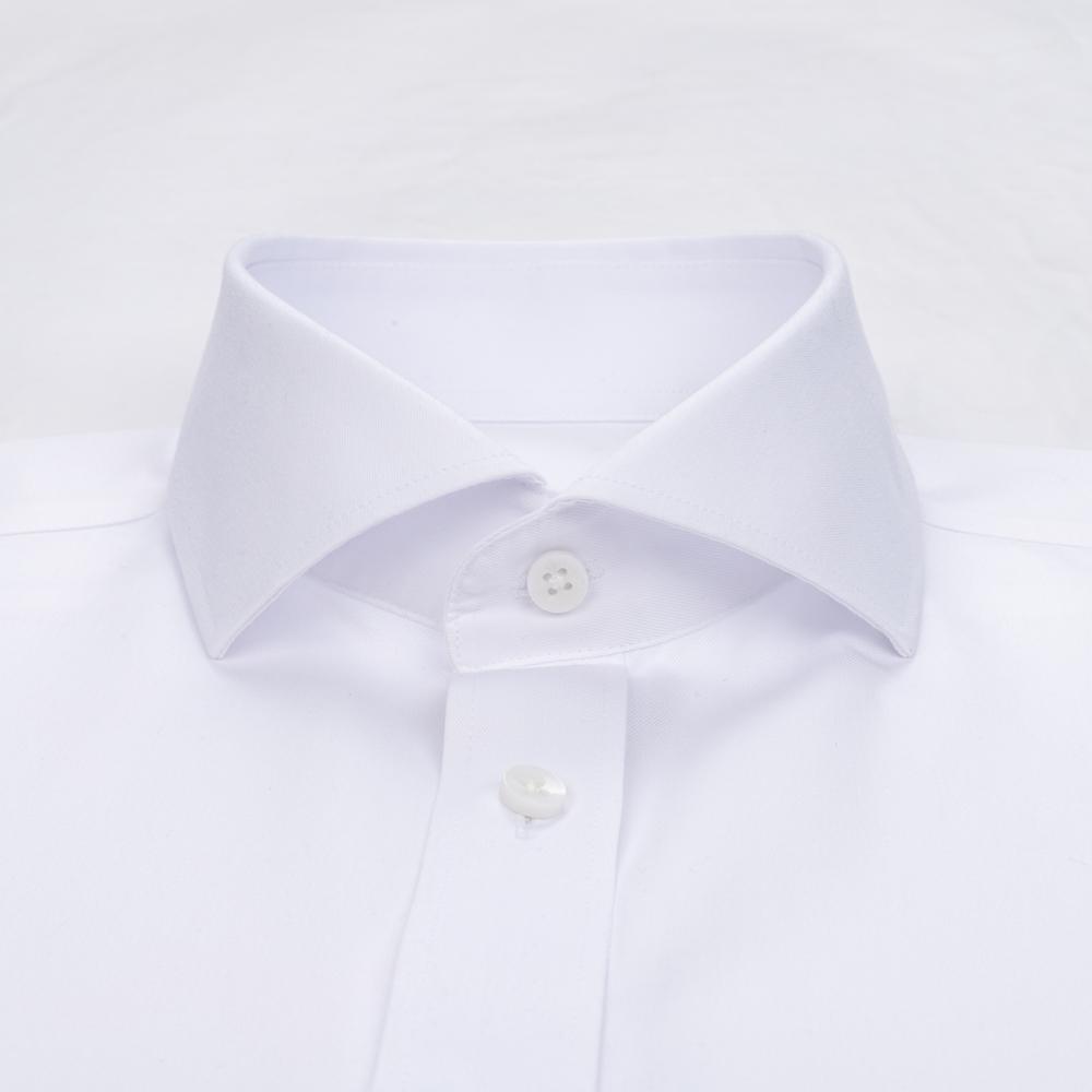 Men's Wedding French Cuff Dress Shirt Cotton 100% Long Sleeve Classic Fit Non Iron Windsor Collar Shirts with Free Cufflinks
