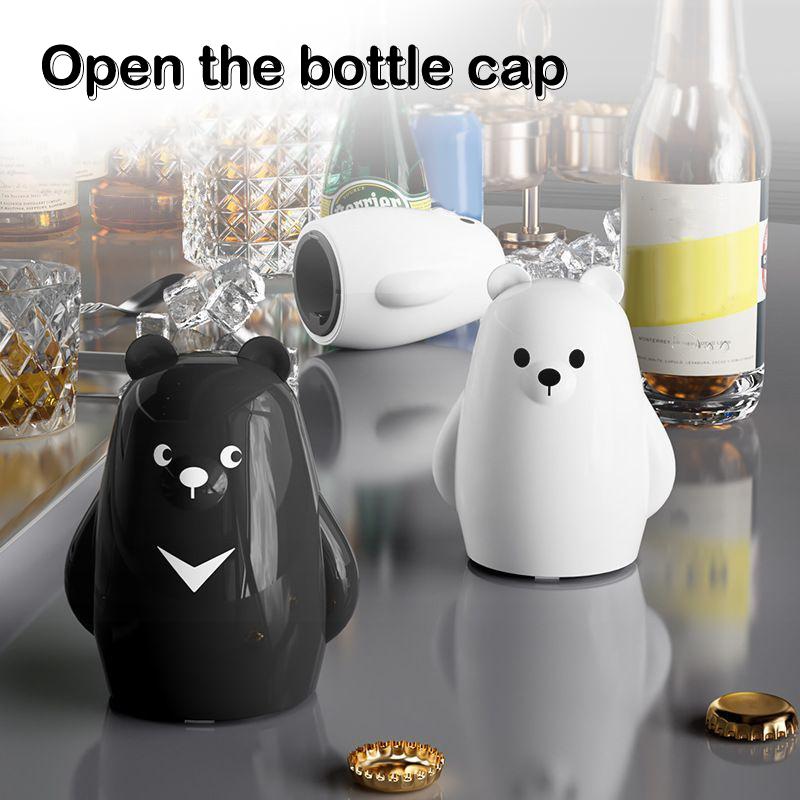 New Polar Bear Magnetic Bottle Opener Multifunctional Portable Automatic Bottle Openers Bar Gadgets Kitchen Accessories