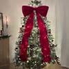 Christmas Decorations 180cm Giant Bows Big Red Velvet Bow for Tree Topper Window Wall Mantle Indoor Home Room Party Valentines Xmas Decoration