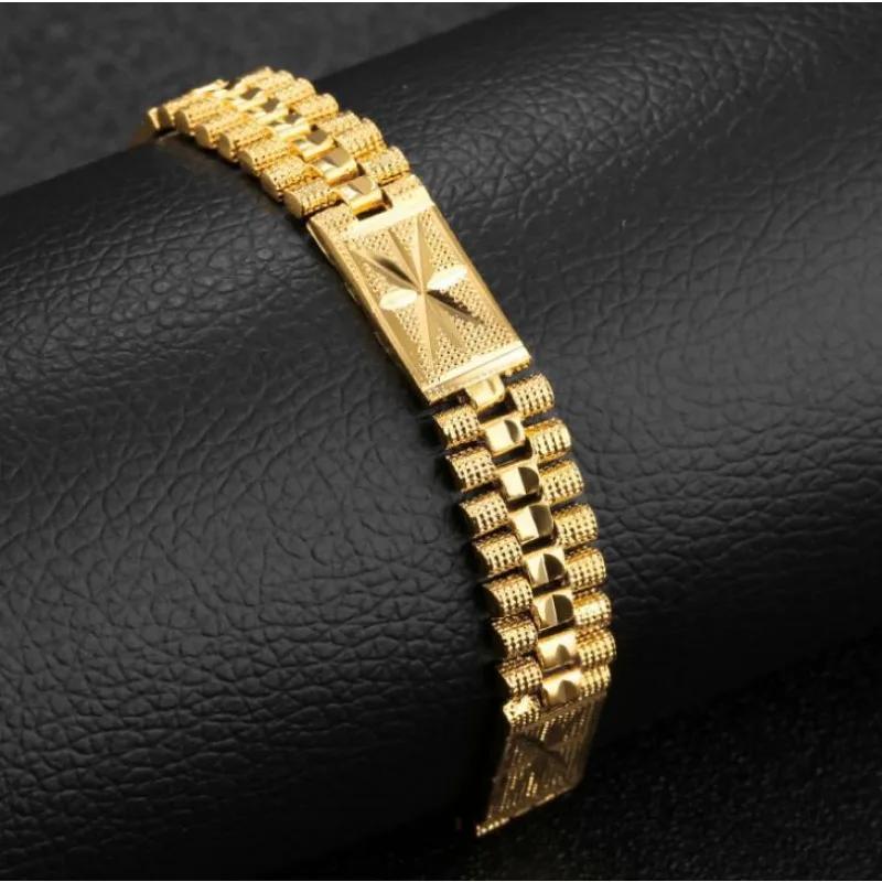 New Fashion Classic Bracelet Gold Color Bracelet Adjustable Punk Rock Men's Party Festival Gift Accessories