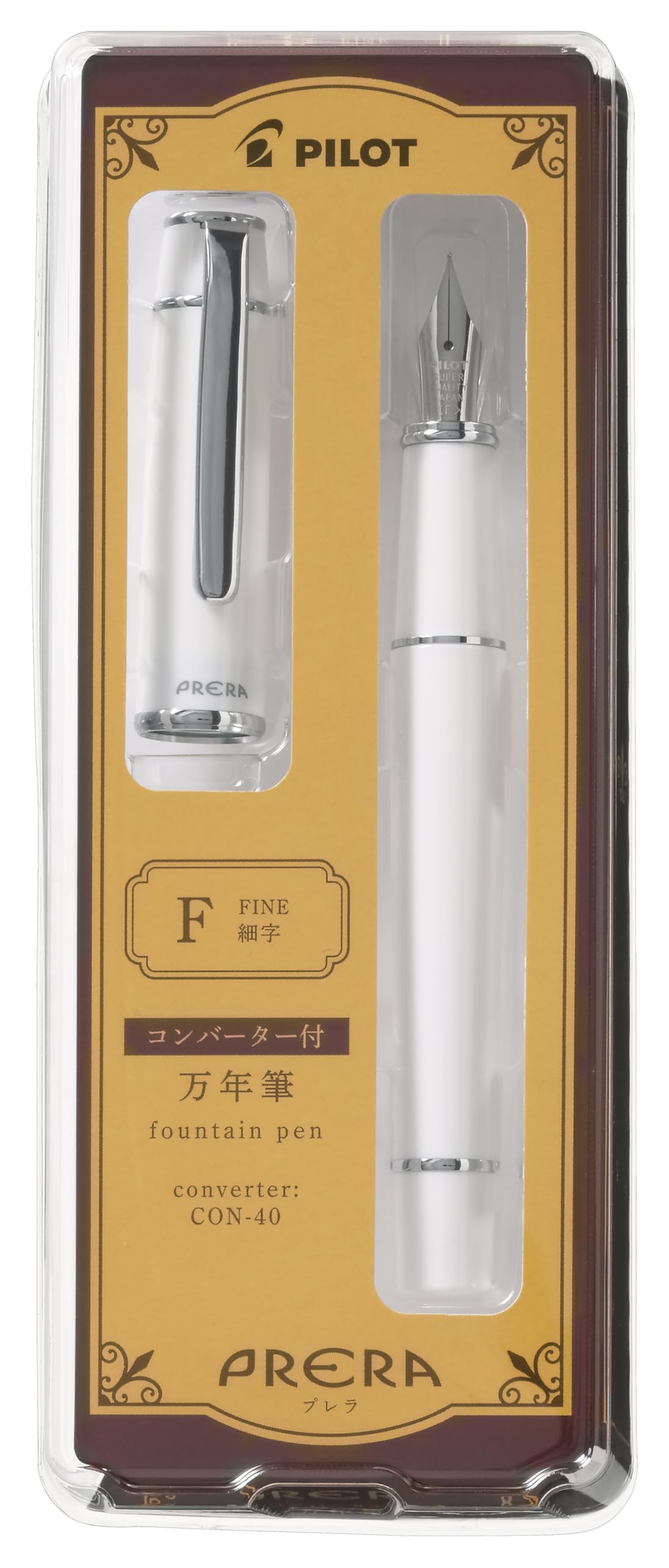 

PILOT Prera F Fountain Fine PFPR1OWF Pen, Nib, Off-White,