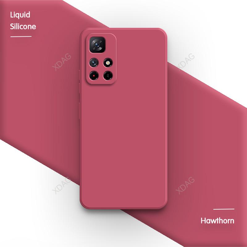 Square Liquid Silicone Phone Case for Xiaomi Poco M4 Pro M5 M5s 4G 5G Soft Luxury Shockproof Lens Protection Original Back Cover