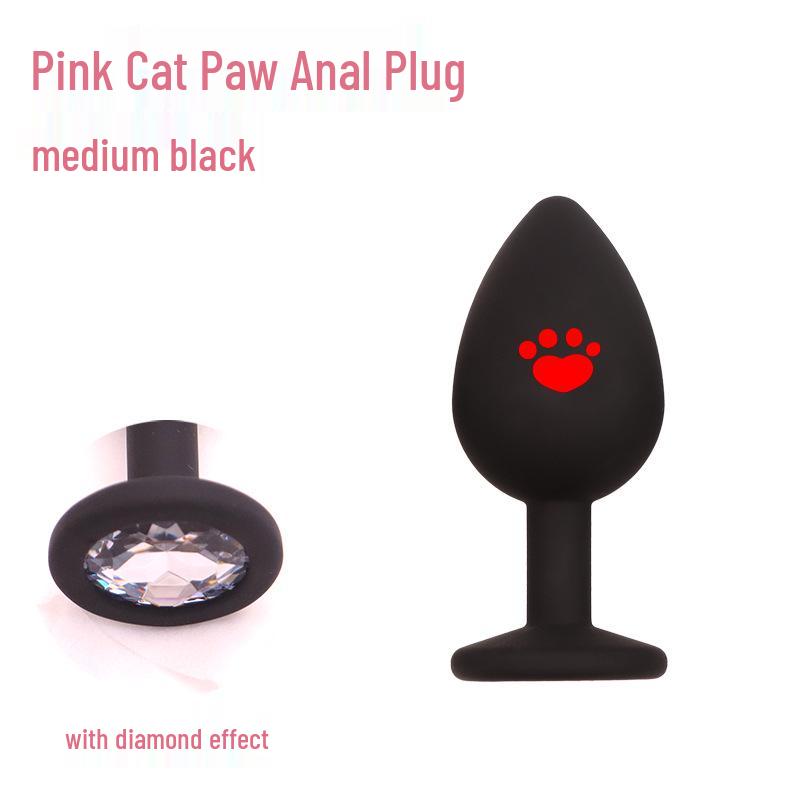 Silicone Cat Paw Anal Plug for Beginners - SM Training Anal Beads for Female Anus Dilation and Masturbation