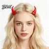 Fashionable Dark Style Hairpins 2Pcs Halloween Evil Horn Hair Clips Small Horror Demon Goth Ear Lolita Fashion Accessories Hairpins Barrettes