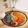 S Sun Moon Round Rug Nonslip Area Rug Office Chair Mat Carpet For Living Room Bedroom Home Decor