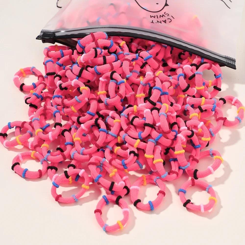 

60 шт./лот цветные эластичные резинки для волос для детей, резинки для волос для конского хвоста, детские аксессуары для волос