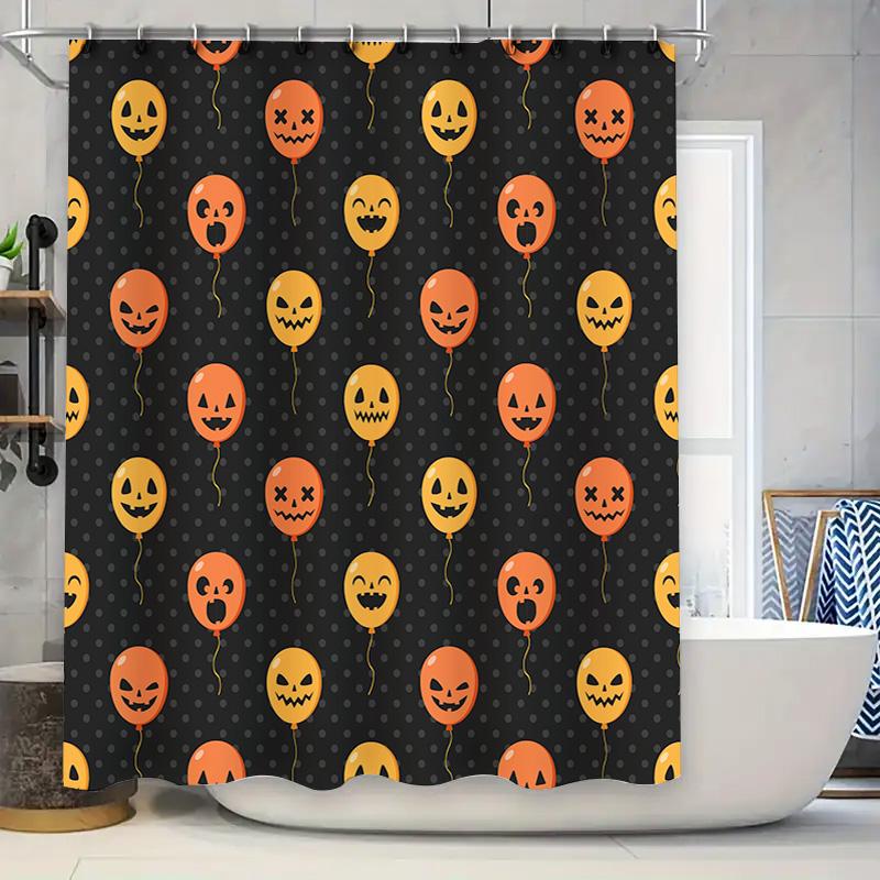 

Halloween-themed waterproof curtains with balloon patterns for bathroom decoration 3D printed shower curtain fabric made from po 90x180cm