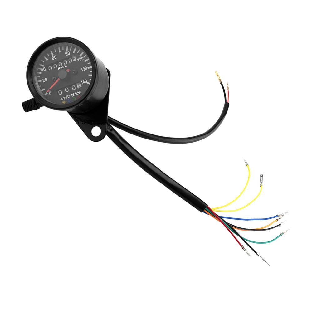 Vintage Motorcycle Speedometer Mechanical Digital Display Speedometer Gauge Retro Modification Accessories Circular With Turn