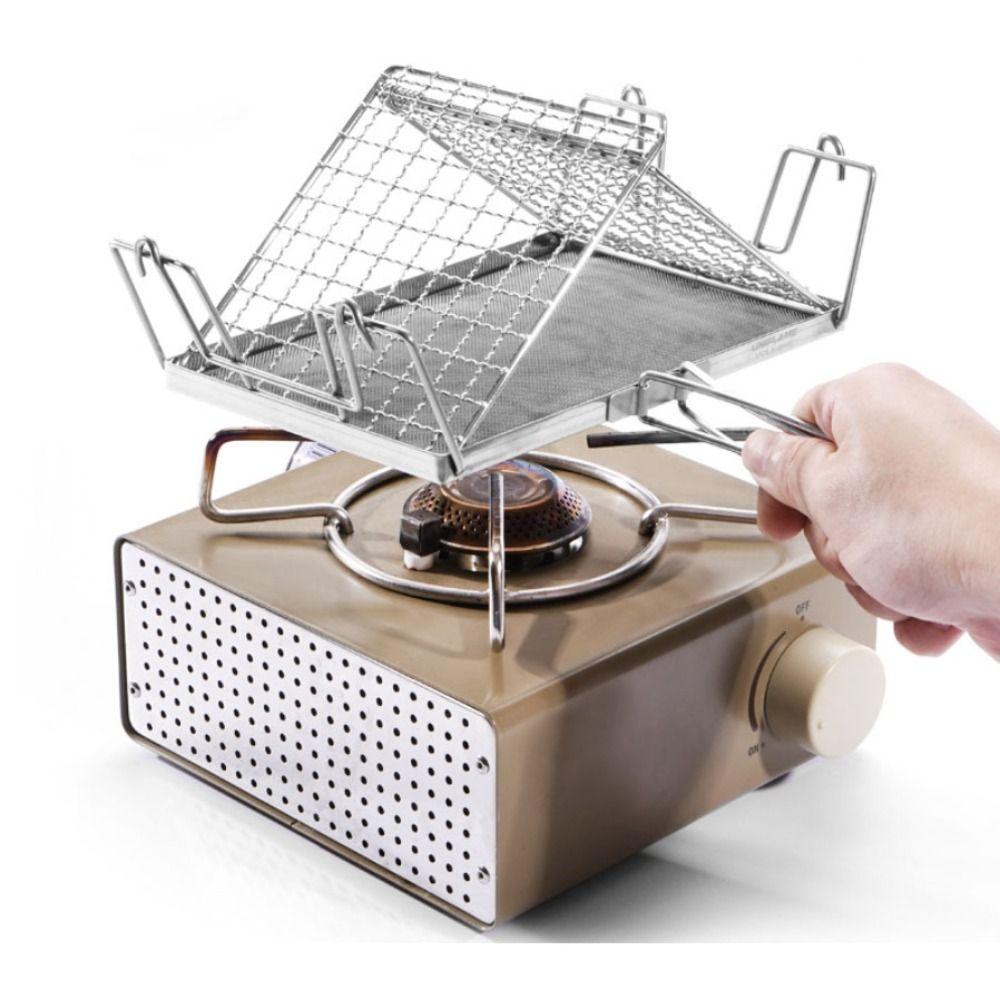 Foldable Camping Stove Toaster Stainless Steel Portable Toaster Outdoor Toaster  Backpacking