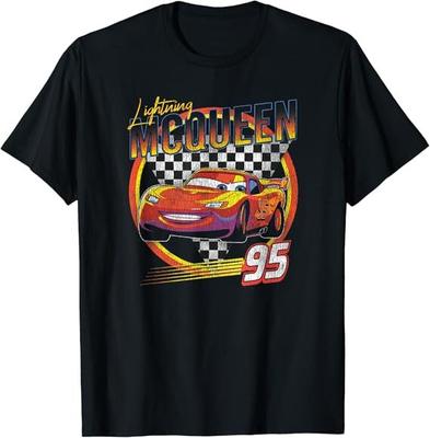 Camiseta Vintage de Corrida do Relâmpago McQueen da Pixar