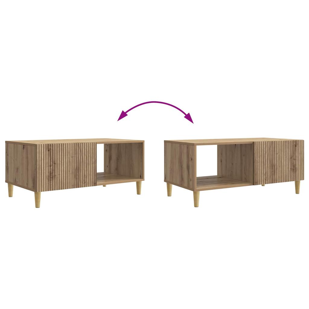 Artisan Oak Coffee Table 90 x 50 x 40 cm Engineered Wood
