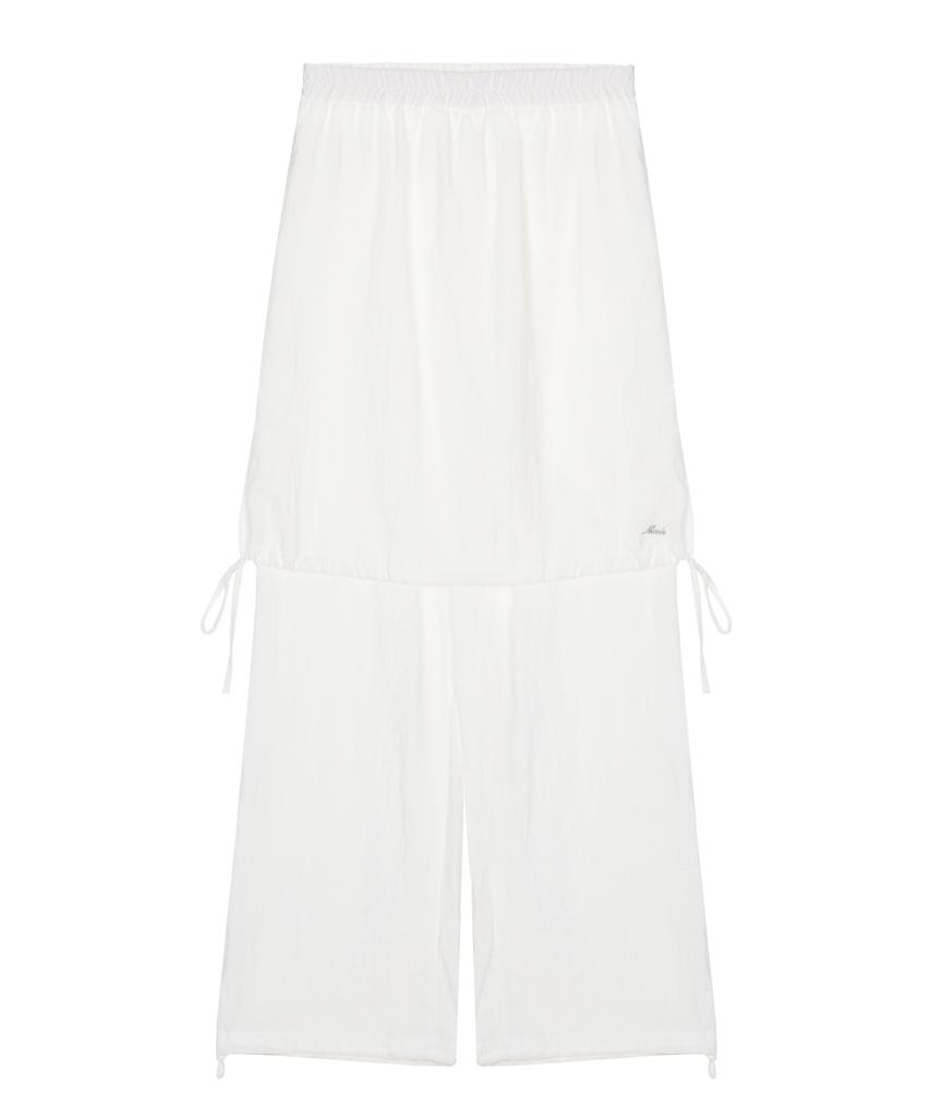 Nigaennikol Layered String Wrap Skort_Ivory