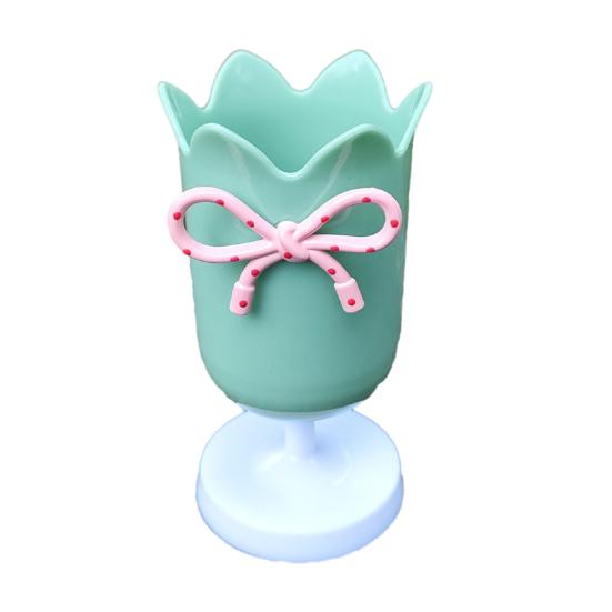 Tulip Pen Holder Cute Desktop Organizer for Girls Students Multi-Function Pencil Cup Desk Decor for Home School Office