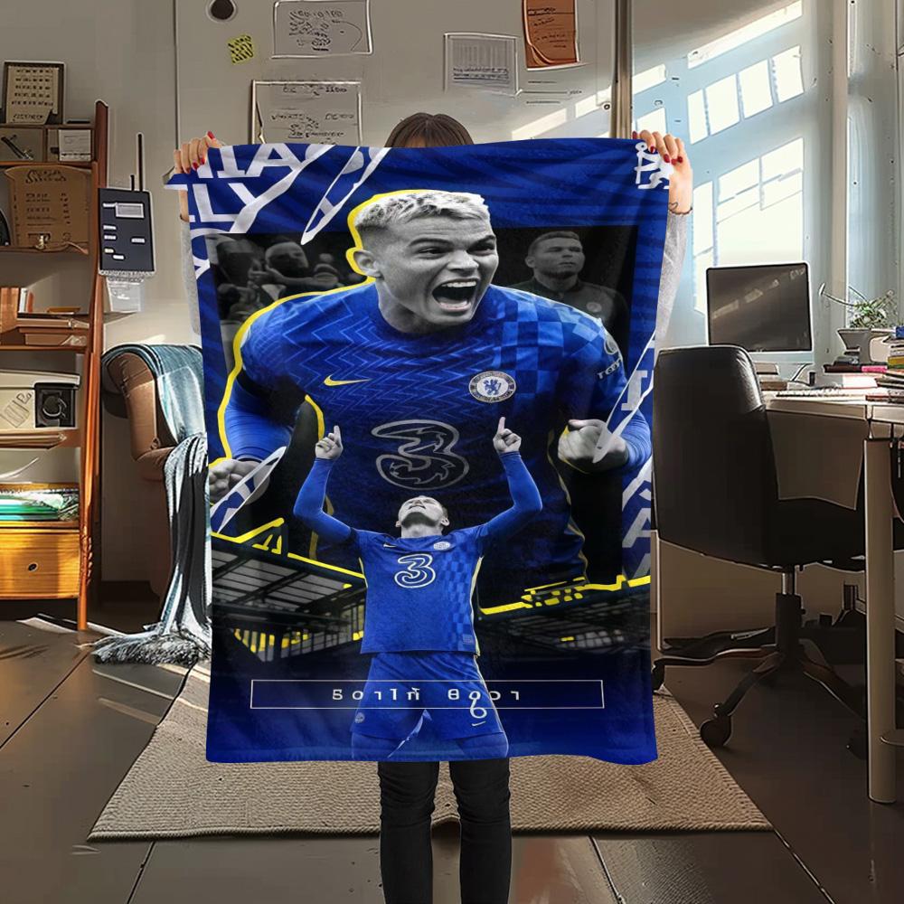

Chelsea FC team Print FlAannel Blanket, High quality Comfortable for All Seasons, Home Decor, Warmth and Comfort 80cm x 120cm