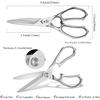 WILDMOK Kitchen Scissors - Heavy Duty 8.8 Inch Multi-function Stainless Steel Shears, Ultra Sharp All Purpose Scissors