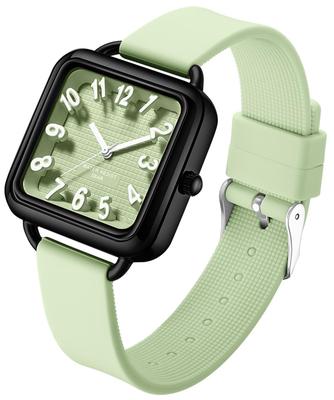 Unisex Analog Watch for Men and Square Large 5ATM Water Luminous Silicone Perfect for High School and Middle School or Gifting Women, Face, Display,