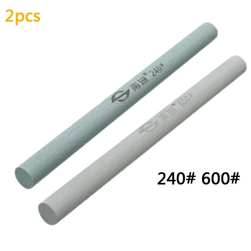 240/320/400/600 Grit Oil Stone Green Silicon Carbide Sand Bar Grinding Block Ceramic Jade Round Triangle Knife Sharpener Tool