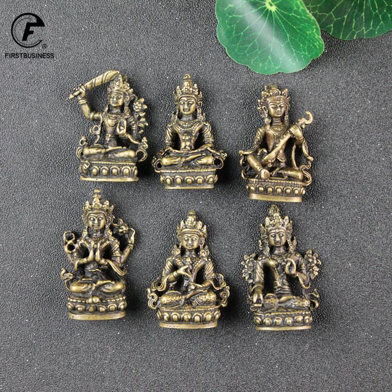 Antique Brass Buddha Nepal Statue Home Decorations Craft Accessories for Living Room Copper Tibetan Buddhism Figurines Ornament