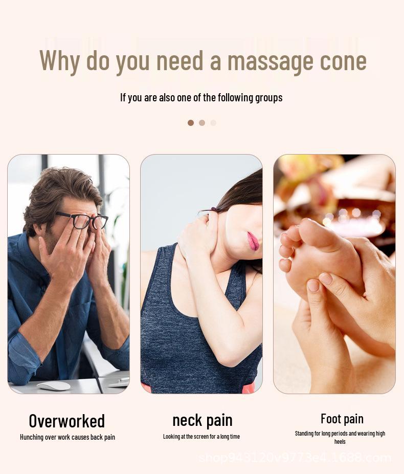 Vibrating Heated Massage Ball for Plantar, Shoulder, Neck & Waist