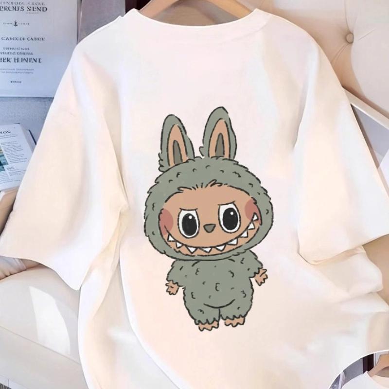 2025 new you trendy brand antibacterial cartoon lab cloth sports T-shirt Harajuku totem comfortable for men and women S 1159₽