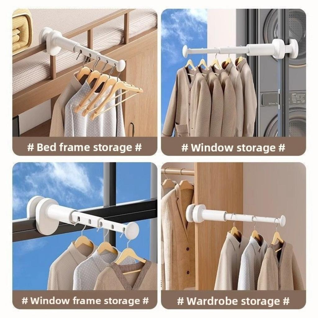 Portable Travel Clothes Hanger for Travel and Business Trips, Indoor Folding Clothes Hanger for Hotels, Retractable Drying Tool