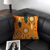 Bohemian Style Cushion Cover Natural Linen Organic Fabric Double-Sided Printing Sofa Home Decor Gift Pillow Case