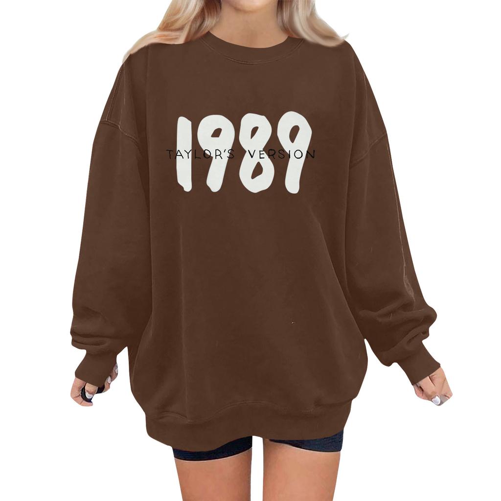 Women Winter Tops Women's Long Sleeve Sweatshirt Casual Crewneck Loose Fit Pollover Fleece Tops