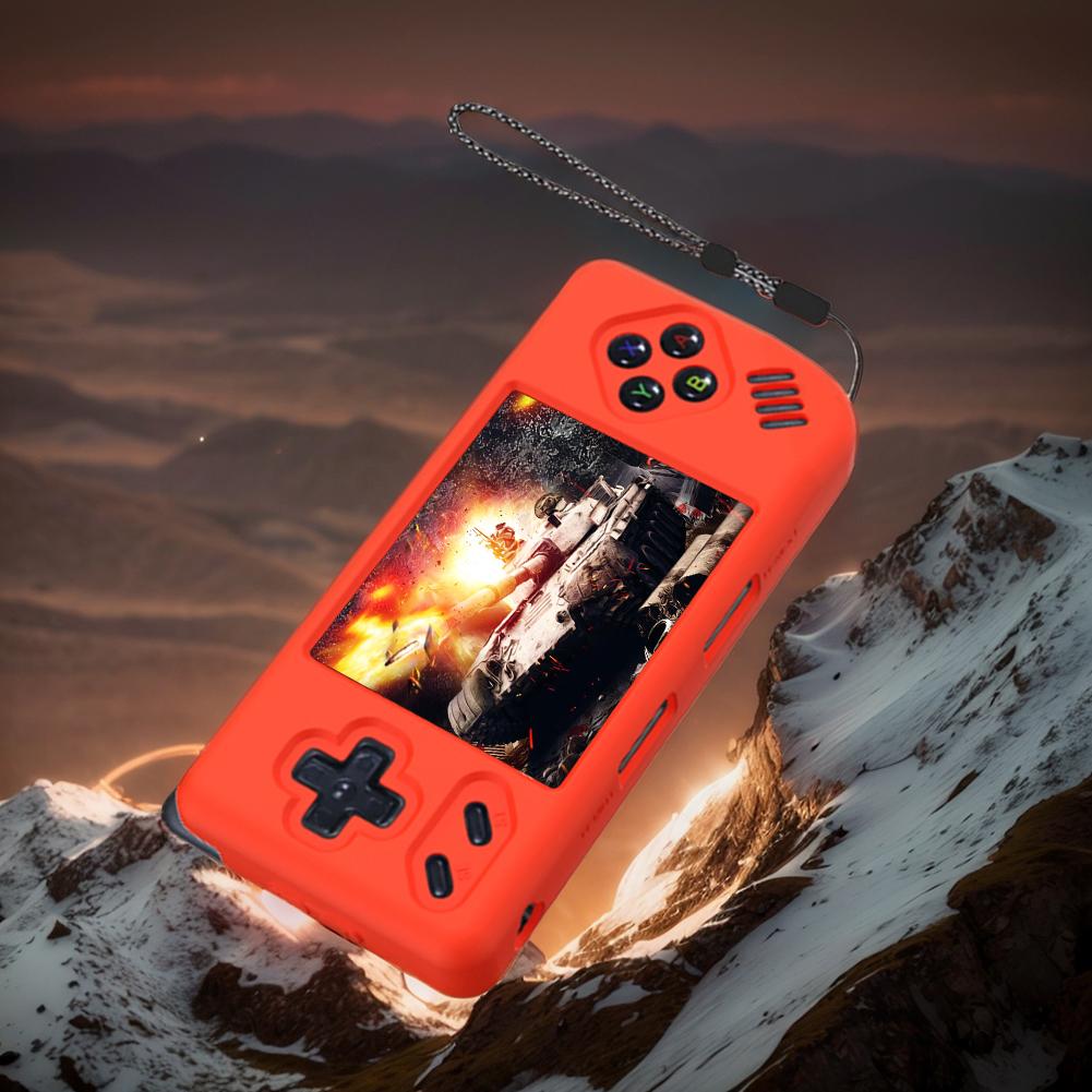 Silicone Protective Cover with Lanyard Soft Case Cover Protective Sleeve Skin for ANBERNIC RG28XX 2.83inch Handheld Game Console