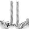 Nickel-Plated Self-Tapping Screws, Round Head, Flat Tail, Cross Pan, Sizes M2/M3/M4/M5/M6