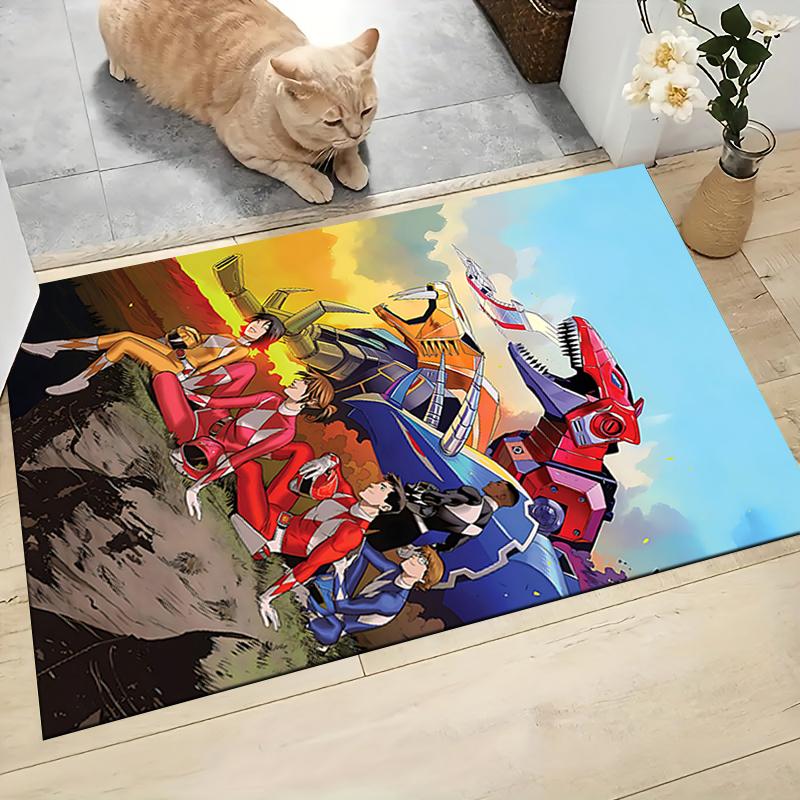 1Pc Power Rangers Teamup Carpet Rug Customizable Soft Washable Antislip Home Living Room Sofa Mats Personalized Rug 0917261