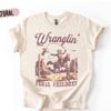 Wranglin Feral Children T-Shirt, Cowboy T-Shirt, Rccoon Funny T-Shirt
