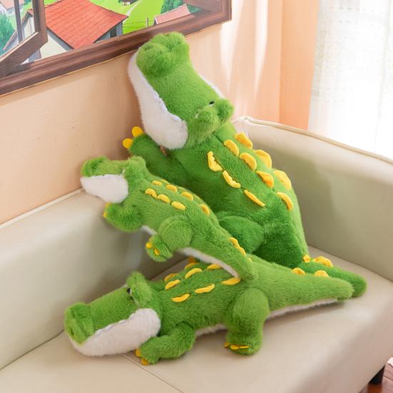 Large Crocodile Hugging Pillow Green Giant Stuffed Animal Doll Toy Soft Plush Body Pillow for Kids And Adults