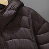 Men 50% White Duck Down Puffer Jacket, Windproof Hooded Drawstring Hem Thick Warm Zip Coat For Cold Winter Outdoor