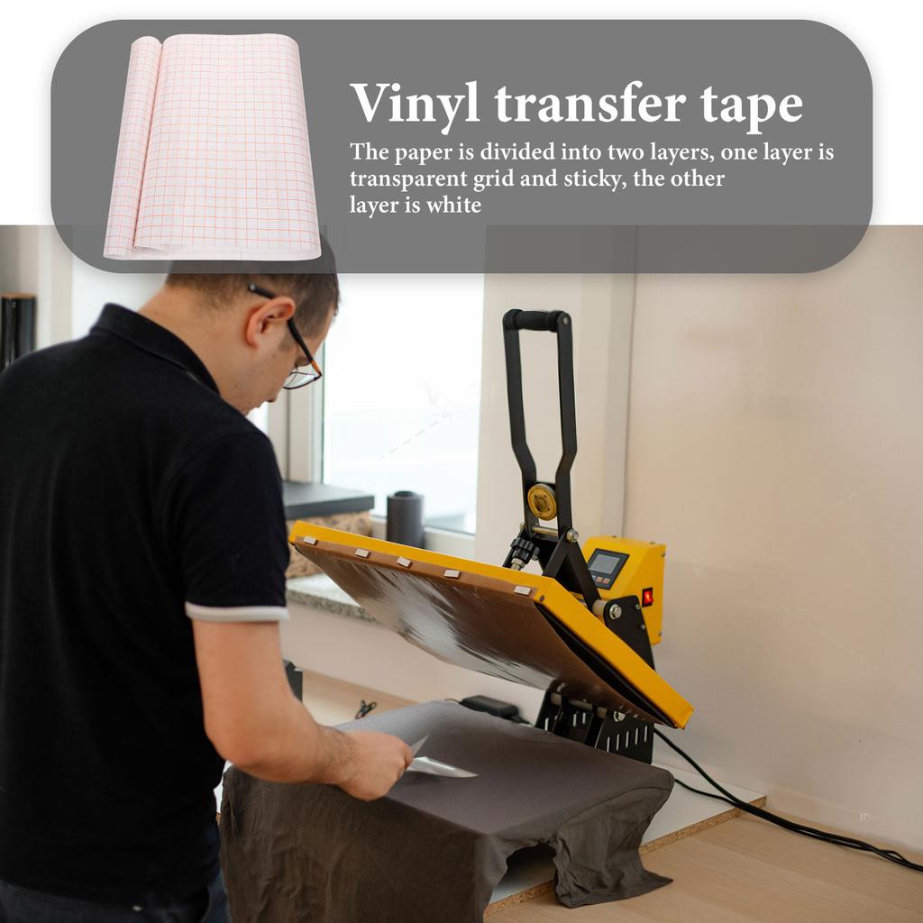 1 Roll Wear-Resistant PVC Transfer Film Sticky Surface Easy Release Backing for Numbers Art Paintings Garment