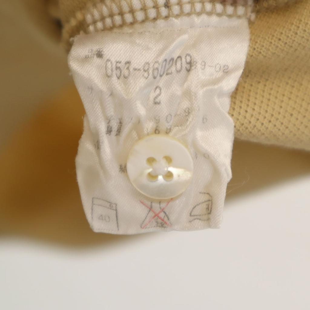 PEARLY GATES made in Japan golf Short sleeve Polo shirt 2 beige Fawn Men's Used
