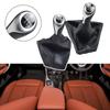 Pomello del Cambio Manuale a 6 Marce dall'Aspetto Personalizzato per BMW Serie 1 F20 F21 2011 2016 con Soffietto in Pelle Accessorio Interno Nero Argento