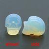 Natural Crystals Skulls Mineral Ghost Head Polished Carved Halloween Gift Desktop Home Decor Stone Crafts Skull Statues 14Colors