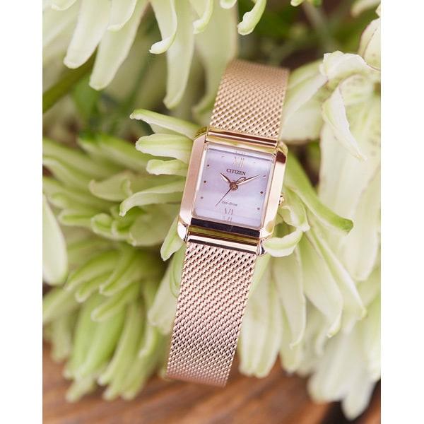Citizen EW5593-64D ( Sledujte L CITIZEN L Square Collection (Čtvercová kolekce) Eco-Drive s výměnou pásku)