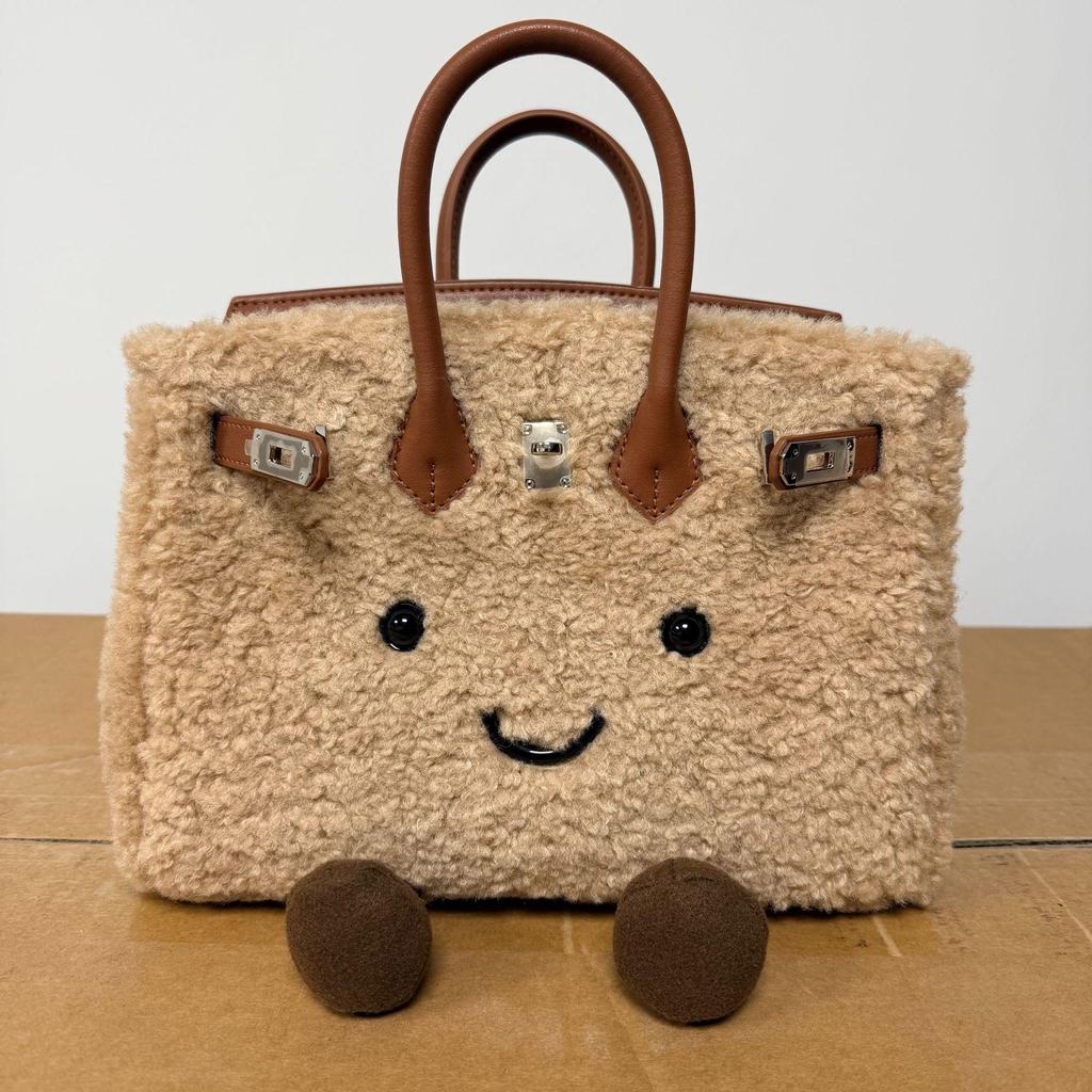 Jllycat Cute Fluffy Platinum Doll Crossbody Elf Handbag