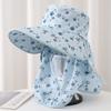 Sombrero de Flores para Mujer Verano Exterior Obra de Construcción Protector Solar Mascarilla Cubre Rostro Sombrero de Sol Sombrero de Sol para Ciclismo