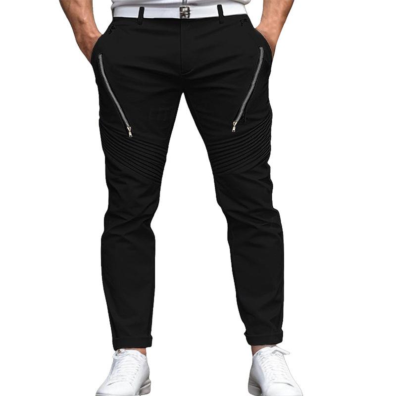 Mens Fashion Slim Fit High Stretch Pencil Skinny Casual Long Pants