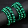 Smooth Polished Malachite Round Beads Chain For Handmade Bracelets Necklaces Safe Natural Stone Jewelry Supplies