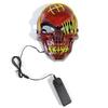 Halloween LED Face Cushion Scary Skull Full Face Cushion Light Up Neon Cosplay Costume Accessory for Parties Raves Festivals