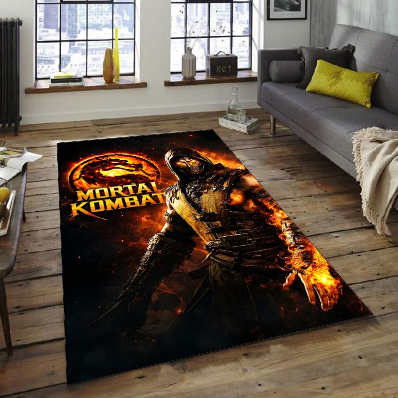 1pc Mortal Kombat3 Design Area Rug - Non-Slip, Soft & Cozy Floor Mat for Living Room, Bedroom, Office - Indoor/Outdoor Decorative Carpet